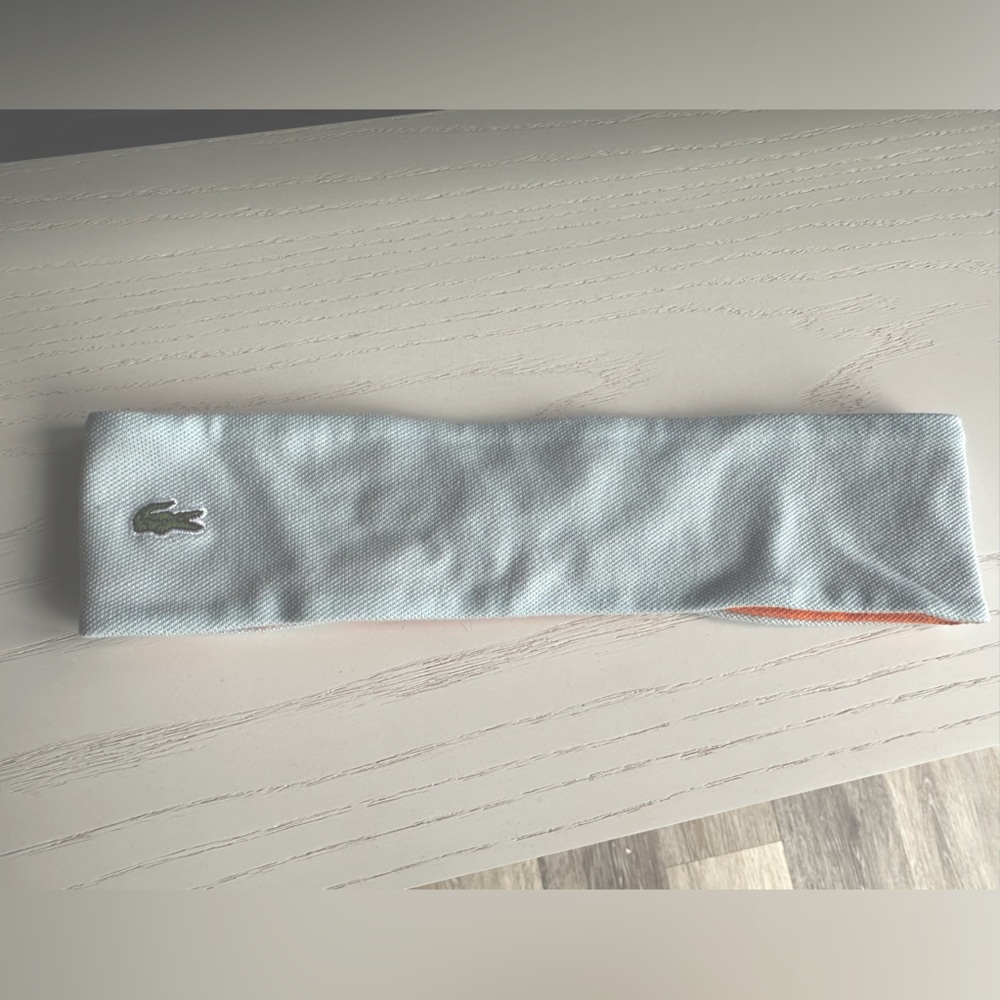 Blue and orange Lacoste headband